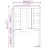 vidaXL Cabecero de cama madera maciza de pino 81x4x100 cm