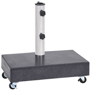 vidaXL Base de sombrilla granito negra 45x25x8 cm