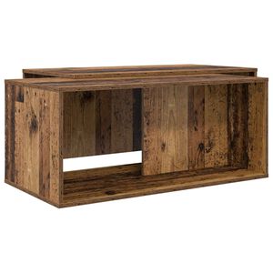 vidaXL Juego de Mesas de Centro 2 uds. Madera vieja 90 x 48 x 40 cm