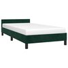 vidaXL Estructura de cama sin colch&oacute;n terciopelo verde oscuro 80x200cm