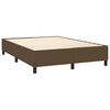 vidaXL Cama box spring con colch&oacute;n tela marr&oacute;n oscuro 140x190 cm