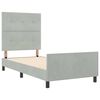 vidaXL Cama tipo Box Spring Gris claro 90 x 190 cm Terciopelo