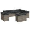 vidaXL Set de sof&aacute;s de jard&iacute;n 12 pzas con cojines rat&aacute;n sint&eacute;tico gris