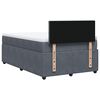 vidaXL Cama box spring con colch&oacute;n terciopelo gris oscuro 120x200 cm