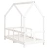 vidaXL Estructura de cama para niños madera de pino blanco 70x140 cm