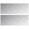 vidaXL Pelda&ntilde;o 2 uds. 80 x 30 cm Plateado Aluminio Rectangular