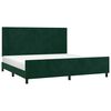vidaXL Estructura cama sin colch&oacute;n terciopelo verde oscuro 200x200 cm