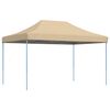 vidaXL Tienda de fiesta plegable Pop-Up beige 440x292x315 cm