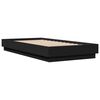 vidaXL Estructura de cama con luces LED negro 75x190 cm