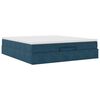 vidaXL Estructura de cama otomana con colch&oacute;n azul oscuro 160x200 cm