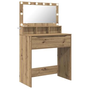 vidaXL Mesas de tocador de dormitorio Roble artisan 80 x 39,5 x 135 cm