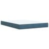 vidaXL Cama box spring con colchón terciopelo azul 140x190 cm