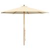 vidaXL Sombrilla de jard&iacute;n &Oslash; 300 x 248 cm Madera de Eucalipto Maciza