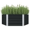 vidaXL Jardinera elevada acero galvanizado gris antracita 129x129x45cm