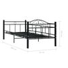 vidaXL Estructura de sofá cama sin colchón metal negro 90x200 cm