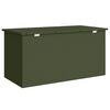 vidaXL Caja de Almacenamiento Exterior Verde Oliva 100 x 50,5 x 50 cm