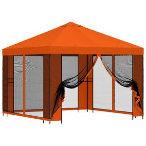 vidaXL Gazebo de jard&iacute;n con paredes laterales 3 x 3 m Naranja