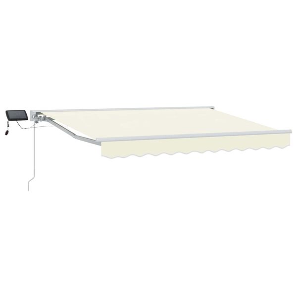 vidaXL Armaz&oacute;n de toldo manual con LEDs Crema 2,5 x 2 m