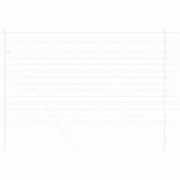 vidaXL Valla de campo Plateado 25 x 1,4 m Acero galvanizado