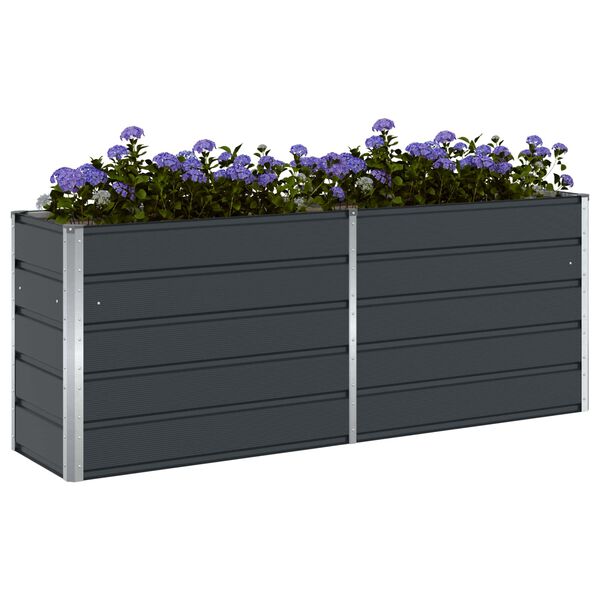 vidaXL Jardinera Antracita 480 x 50 x 45 cm Acero Galvanizado