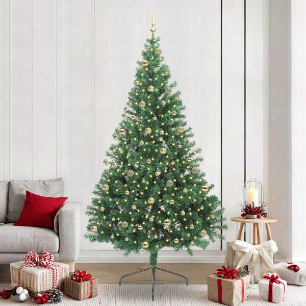vidaXL &Aacute;rbol de Navidad Artificial Preiluminado Verde 240 cm PVC