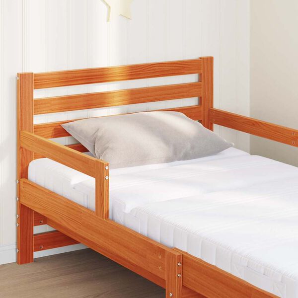 vidaXL Estructura de cama Marr&oacute;n 80 x 200 cm Madera de pino macizo