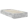 vidaXL Cama con almacenamiento con cabecera Gris Concreto 90 x 200 cm
