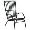 vidaXL Silla de jard&iacute;n de rat&aacute;n sint&eacute;tico negro