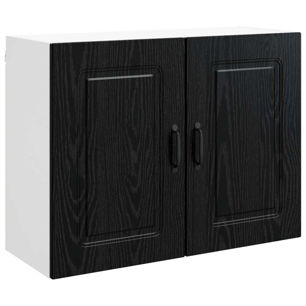 vidaXL Mueble de Cocina con puerta Kalmar Roble Negro 80 x 31 x 60 cm