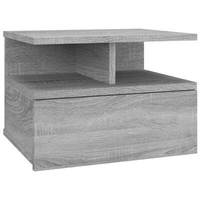 vidaXL Mesita de noche flotante madera gris Sonoma 40x31x27 cm