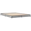 vidaXL Estructura cama madera ingenier&iacute;a metal gris Sonoma 120x200 cm