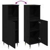 vidaXL Gabinete de Ba&ntilde;o con estante Roble Negro 30 x 30 x 100 cm
