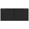 vidaXL Mueble de TV de pared con luces LED negro 80x31x35 cm