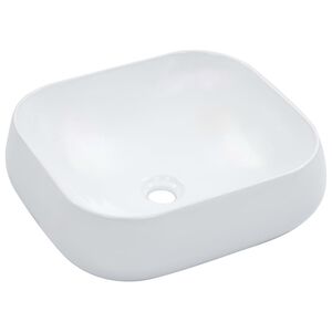 vidaXL Lavabo 44,5x39,5x14,5 cm cer&aacute;mica blanco