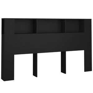 vidaXL Mueble cabecero negro 180x18,5x104,5 cm