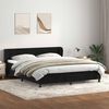 vidaXL Cama box spring con colchones terciopelo negro 180x220 cm