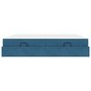vidaXL Estructura de cama con colch&oacute;n 2 pcs Azul Terciopelo