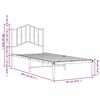 vidaXL Estructura cama sin colch&oacute;n con cabecero metal blanco 80x200 cm
