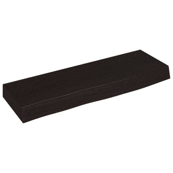 vidaXL Estante de pared madera roble tratada marr&oacute;n oscuro 60x20x6 cm