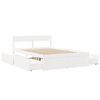 vidaXL Estructura de cama sin colchón madera de pino blanca 120x200 cm