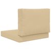 vidaXL Coj&iacute;n para sof&aacute; de exterior 2 pcs Beige Poli&eacute;ster