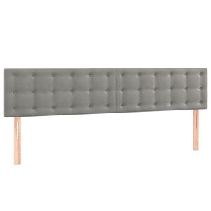 vidaXL Cabeceros terciopelo gris claro 160x5x78/88 cm