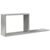 vidaXL Estantes flotantes Gris Hormig&oacute;n 80 x 15 x 30 cm