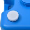 vidaXL Dep&oacute;sito de agua con ruedas para camping azul 25 L