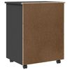 vidaXL Cajonera con ruedas MOSS madera maciza de pino gris