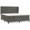 vidaXL Cama box spring con colch&oacute;n terciopelo gris oscuro 180x200 cm