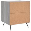 vidaXL Mesitas noche 2 uds madera ingenier&iacute;a gris Sonoma 40x35x47,5 cm