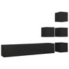 vidaXL Set de muebles para TV 6 piezas madera contrachapada negro