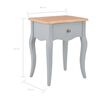 vidaXL Mesita de noche madera maciza de pino gris y marrón 40x30x50 cm