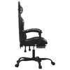 vidaXL Silla gaming con reposapi&eacute;s cuero sint&eacute;tico negro camuflaje